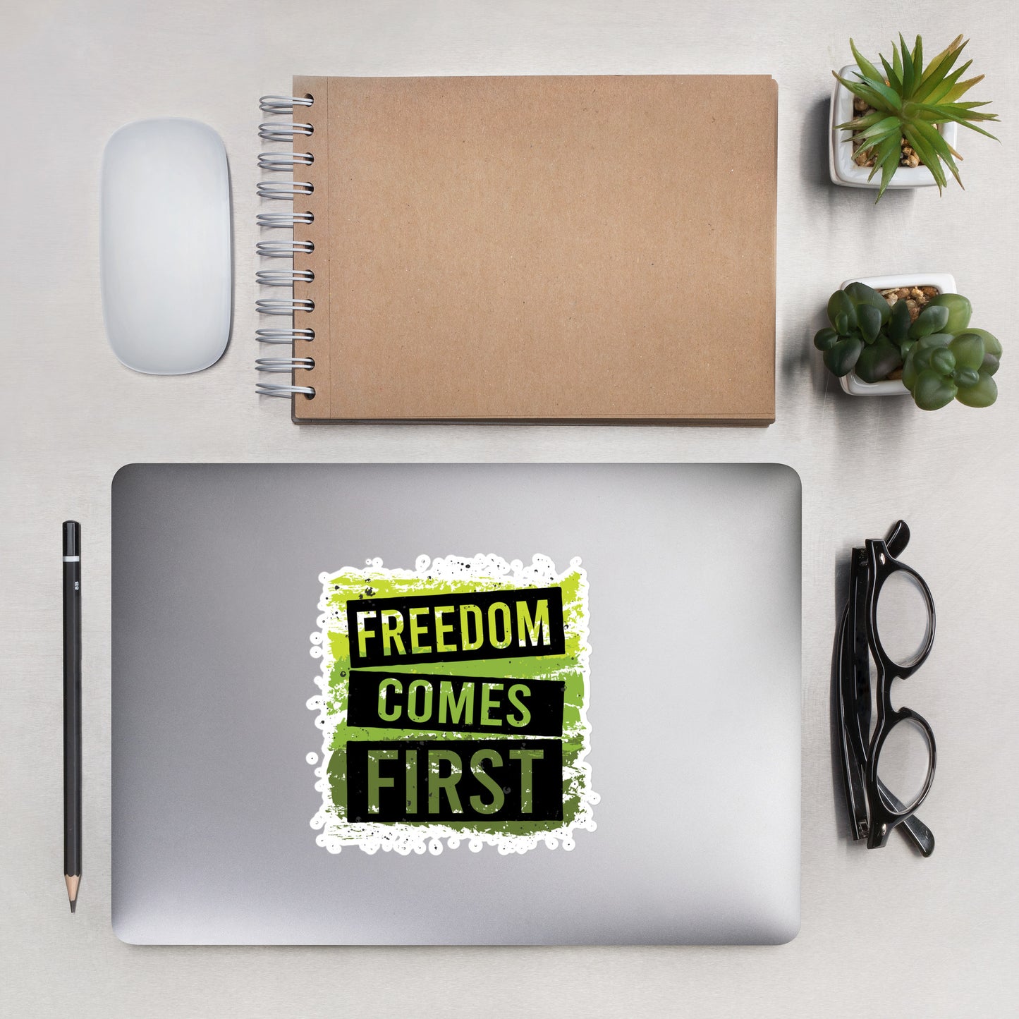 Freedom Comes First Stickers